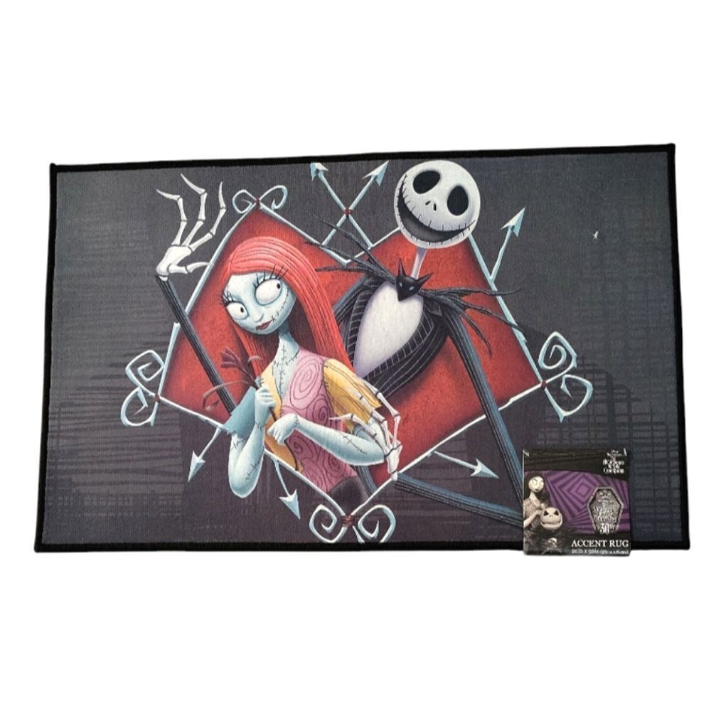 Disney The Nightmare Before Christmas Jack & Sally 20"X32" Accent Rug NWT